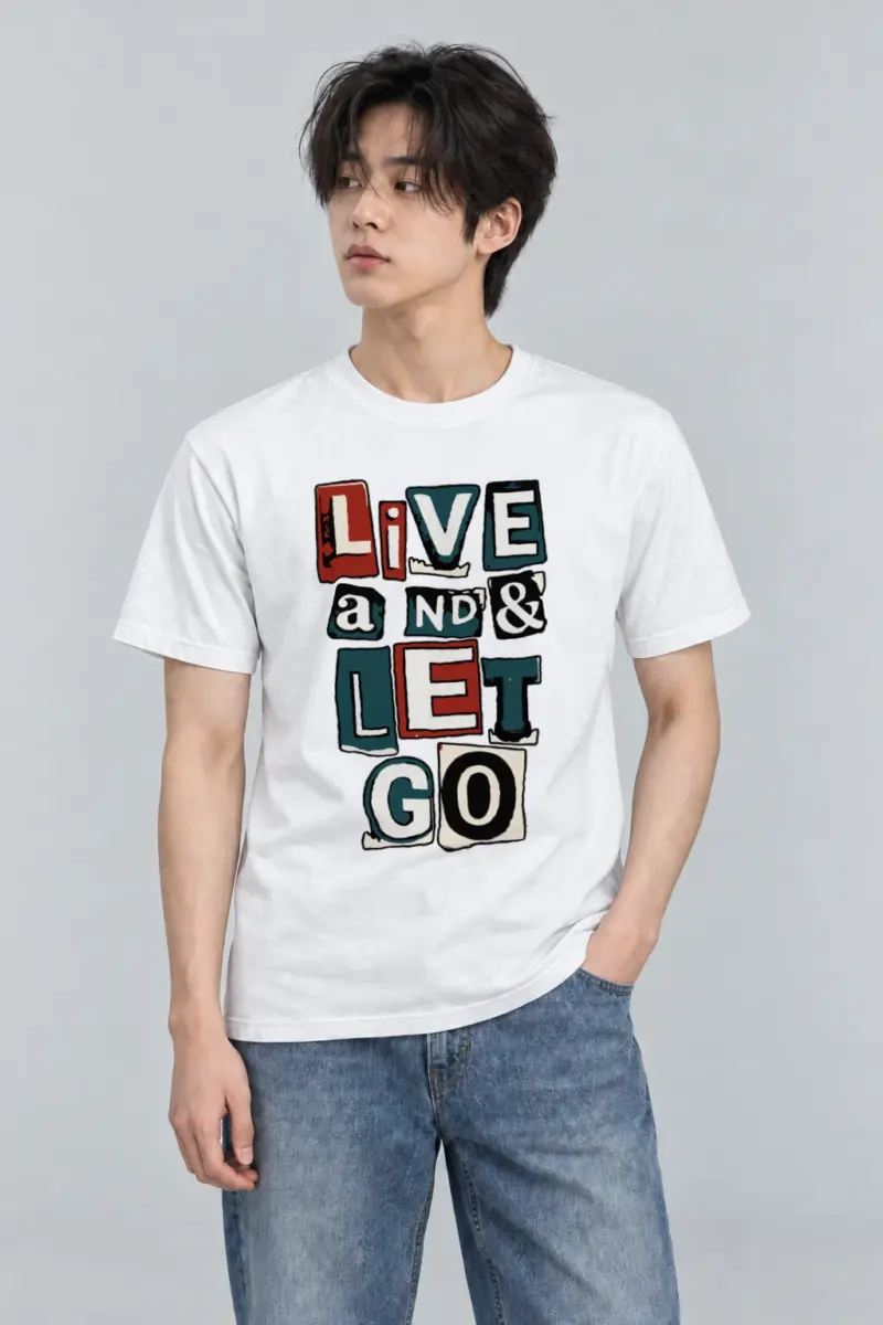 "Live and Let Go" Heavyweight Unisex Crewneck T-shirt | Gildan 5000