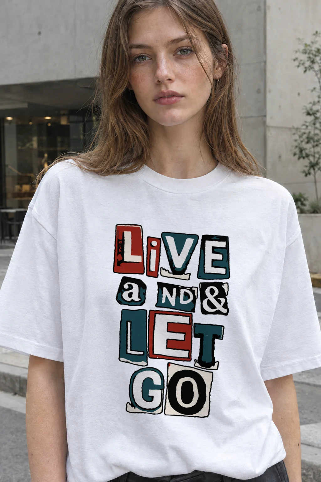 "Live and Let Go" Heavyweight Unisex Crewneck T-shirt | Gildan 5000