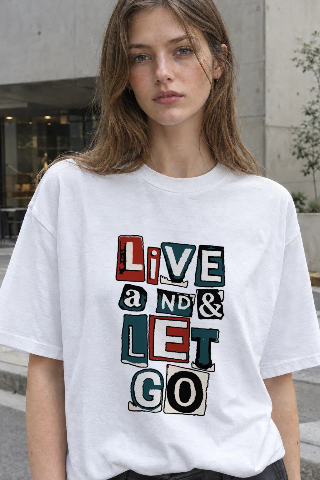 "Live and Let Go" Heavyweight Unisex Crewneck T-shirt | Gildan 5000