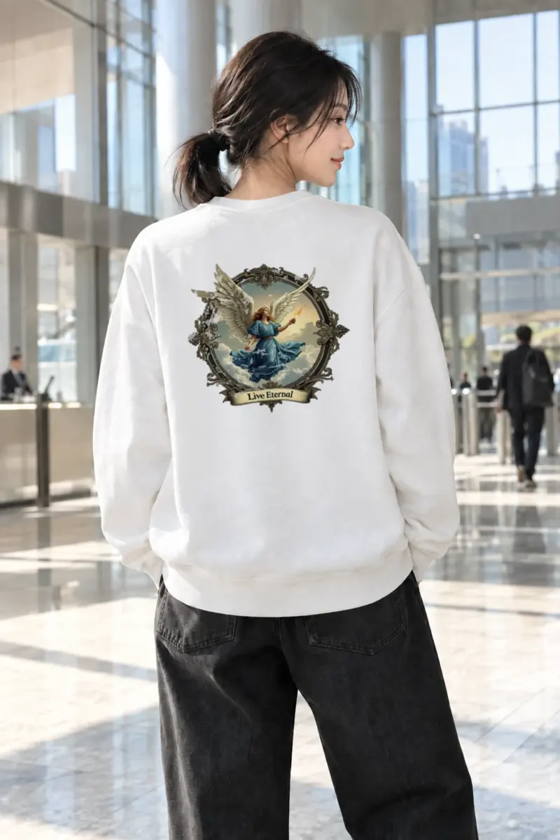 “Live Eternal Flame” Heavy Blend Unisex Crewneck Sweatshirt | Gildan 18000