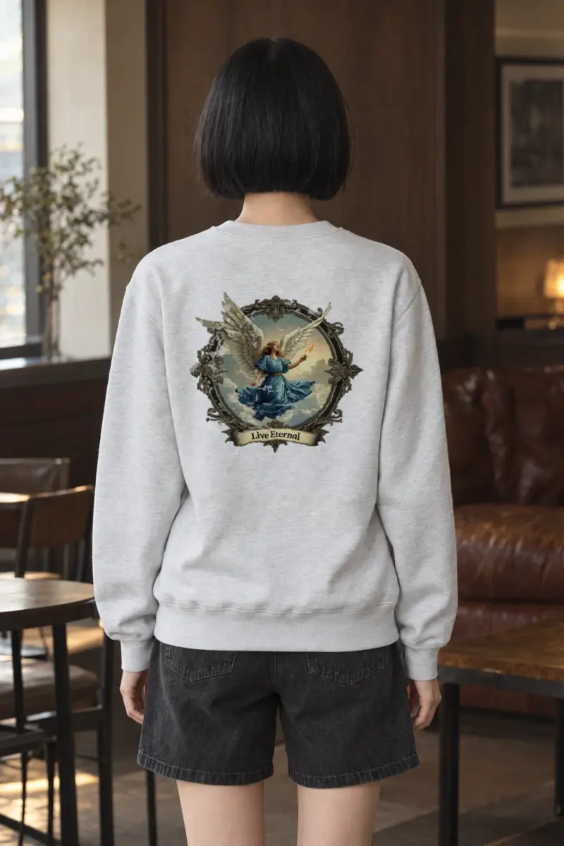 "Live Eternal Flame" Heavy Blend Unisex Crewneck Sweatshirt | Gildan 18000