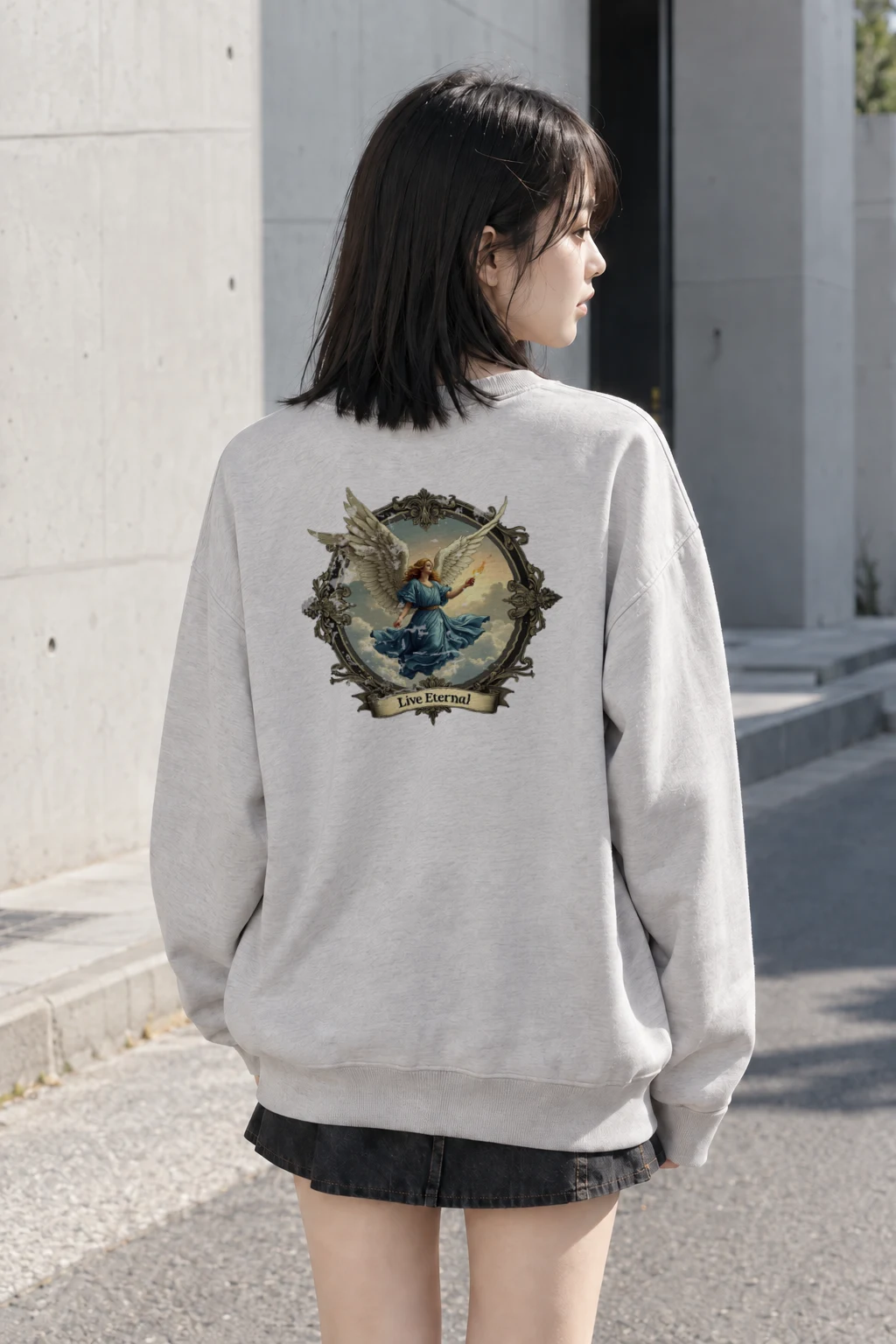 "Live Eternal Flame" Heavy Blend Unisex Crewneck Sweatshirt | Gildan 18000