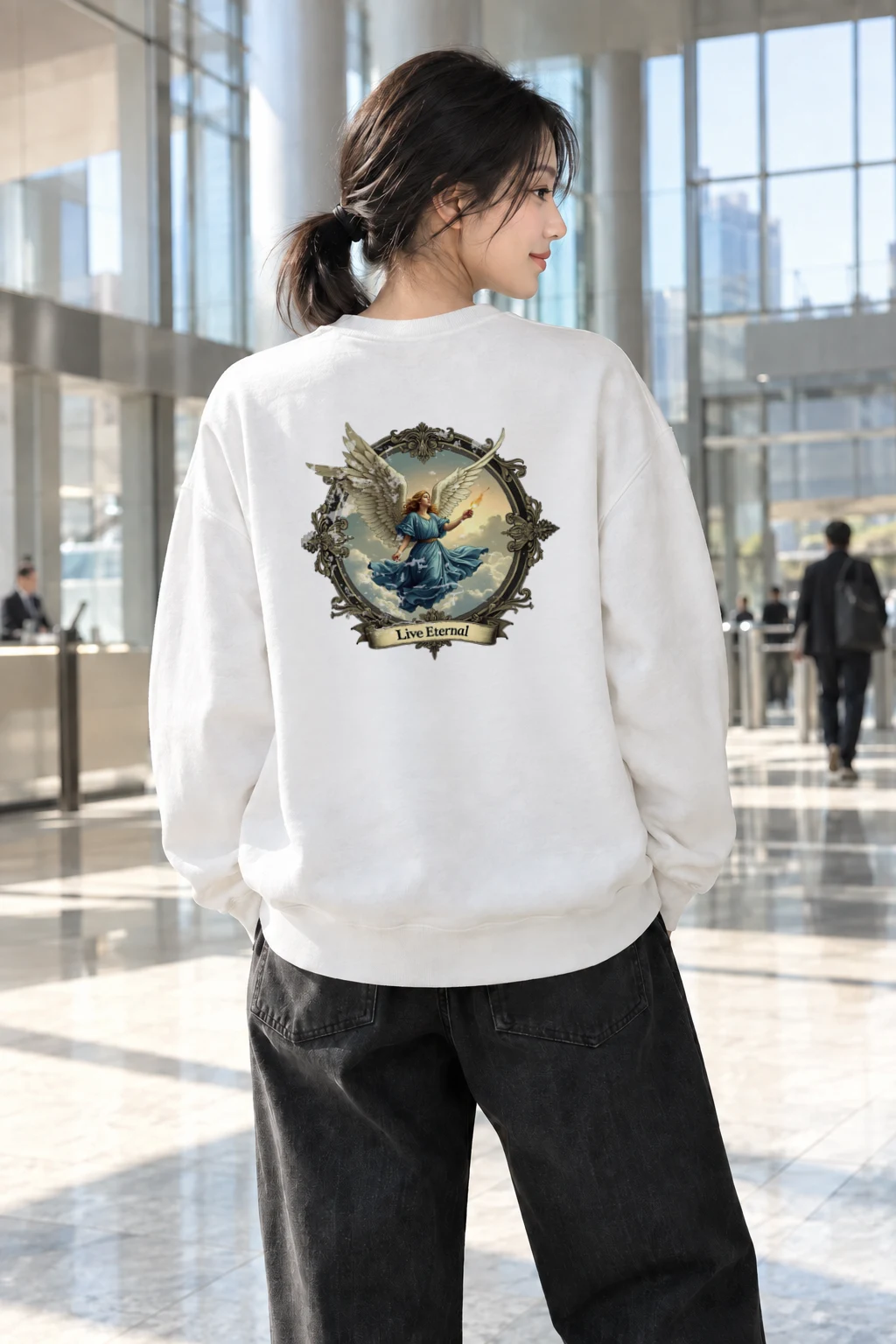 "Live Eternal Flame" Heavy Blend Unisex Crewneck Sweatshirt | Gildan 18000