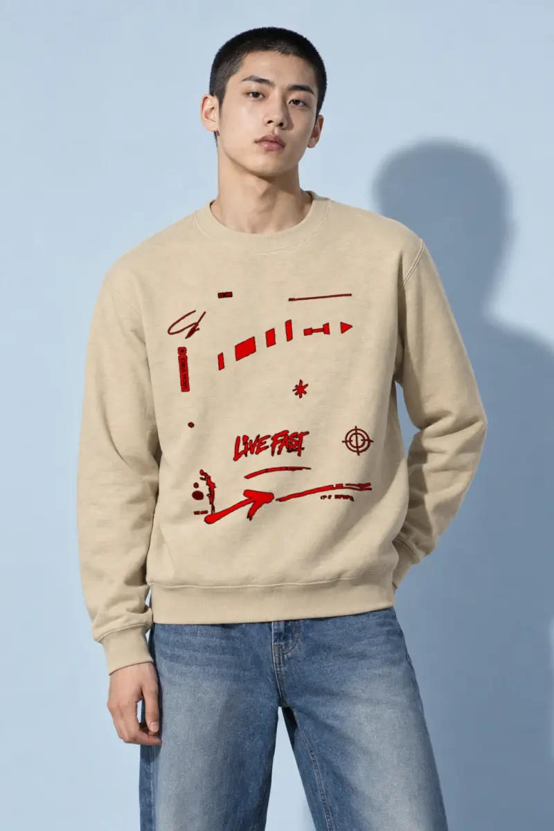 "Live Fast Racing Symbols" Heavy Blend Unisex Crewneck Sweatshirt
