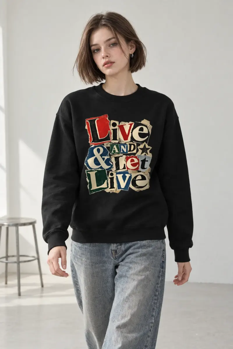 "Live & Let Live" Heavy Blend Unisex Crewneck Sweatshirt