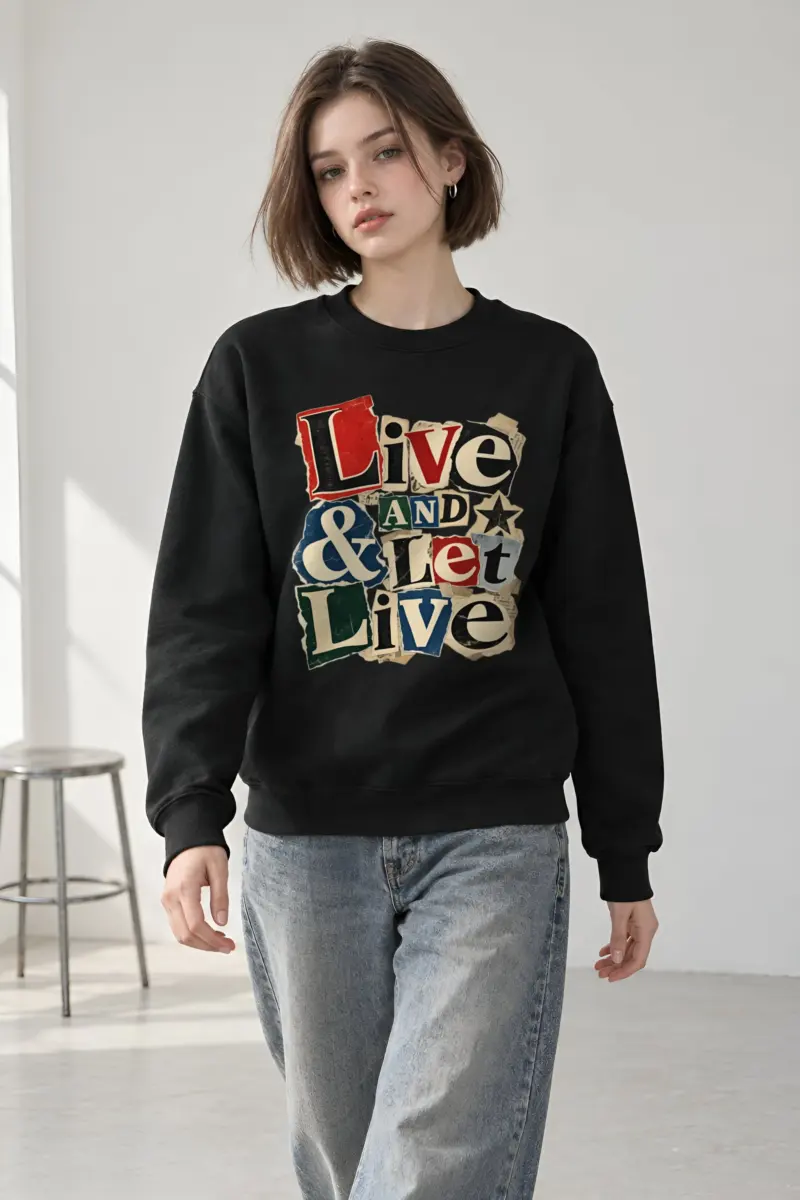 "Live & Let Live" Heavy Blend Unisex Crewneck Sweatshirt