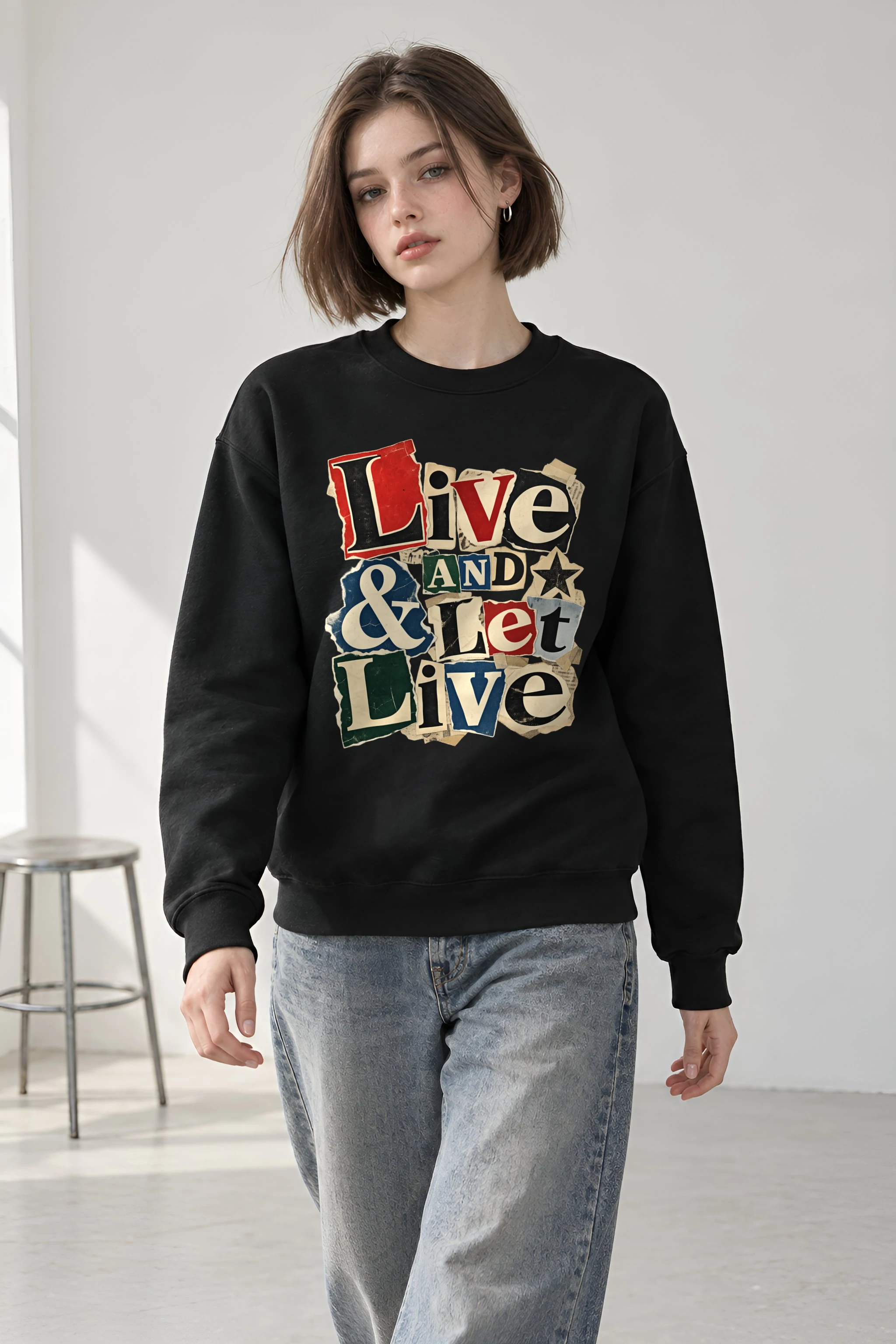 "Live & Let Live" Heavy Blend Unisex Crewneck Sweatshirt