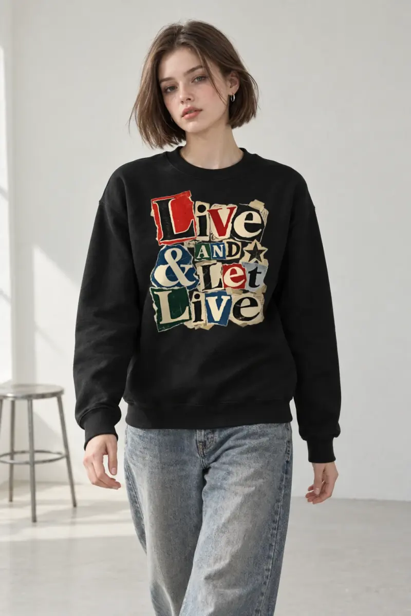 "Live & Let Live" Heavy Blend Unisex Crewneck Sweatshirt