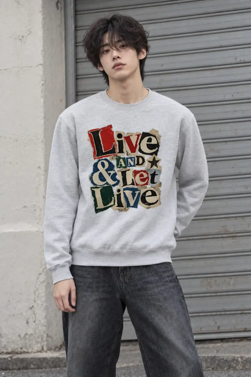 "Live & Let Live" Heavy Blend Unisex Crewneck Sweatshirt