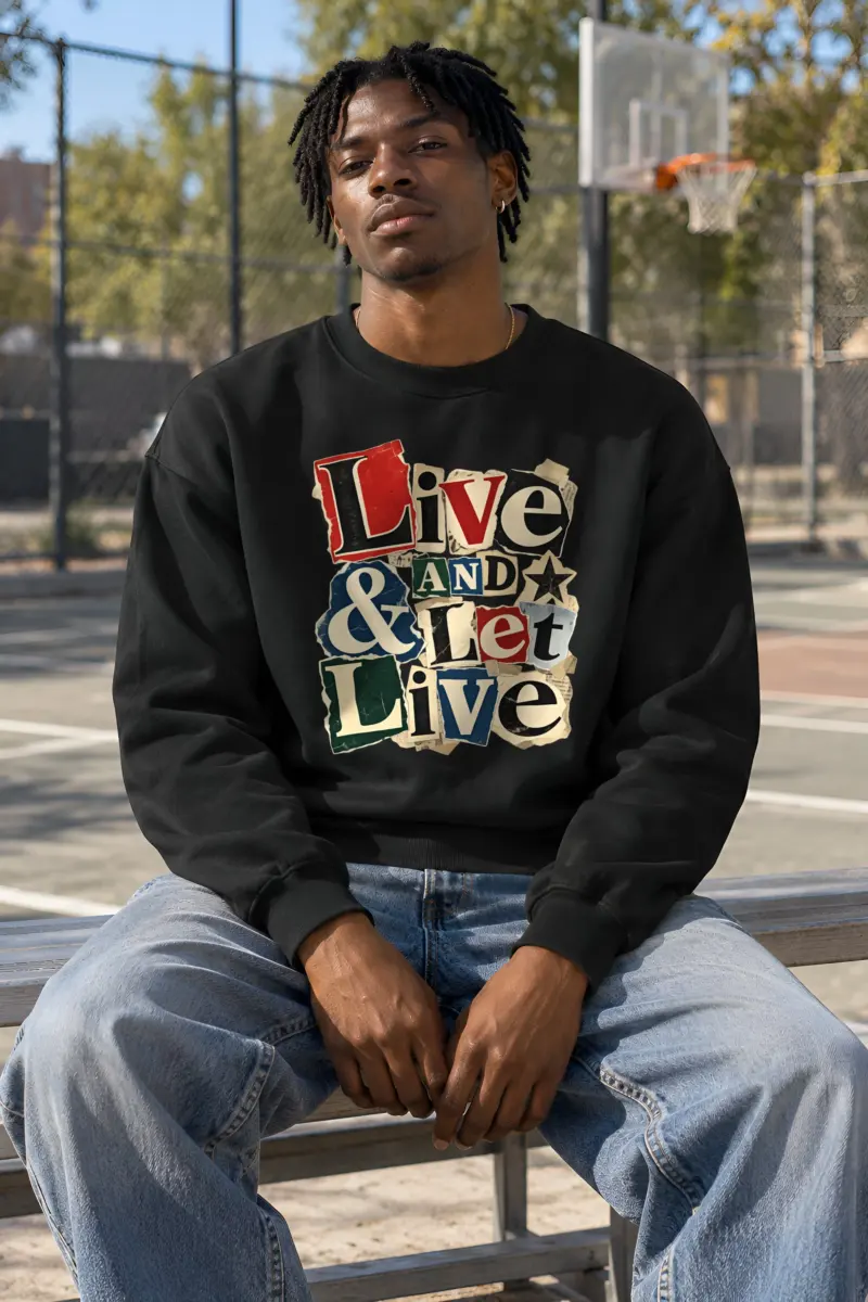 "Live & Let Live" Heavy Blend Unisex Crewneck Sweatshirt