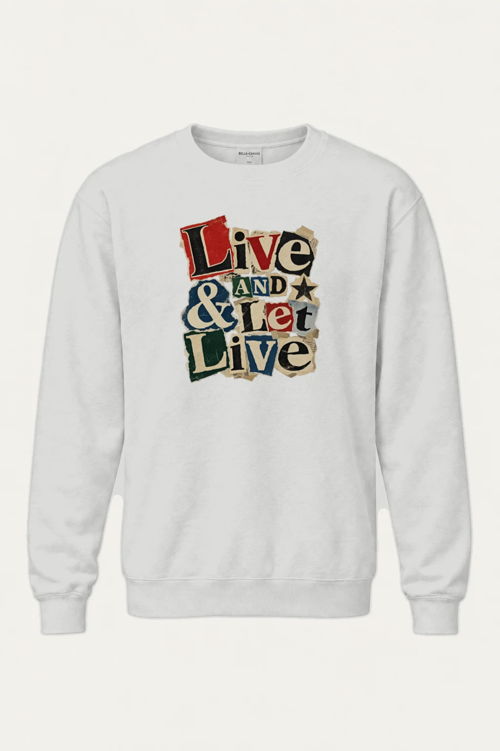 "Live & Let Live" Heavy Blend Unisex Crewneck Sweatshirt | Gildan 18000