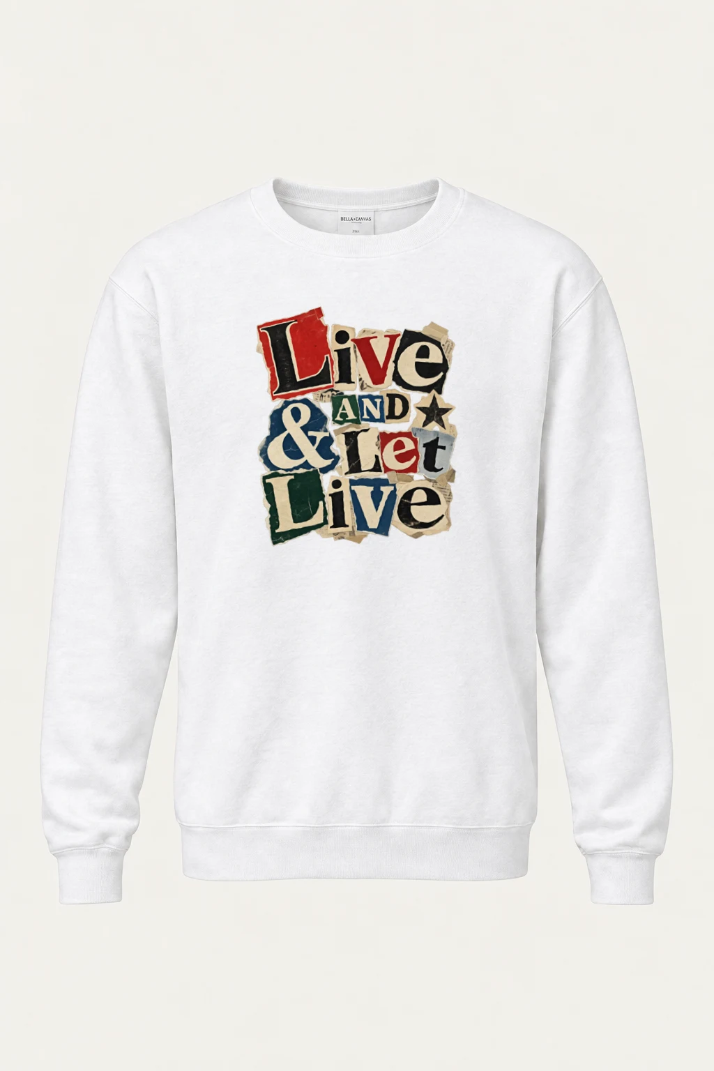 "Live & Let Live" Heavy Blend Unisex Crewneck Sweatshirt | Gildan 18000