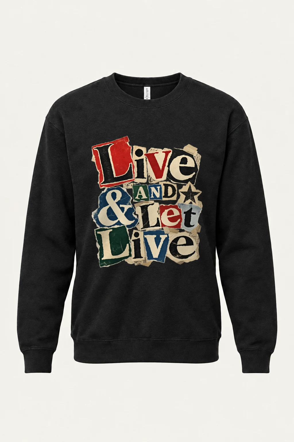 "Live & Let Live" Heavy Blend Unisex Crewneck Sweatshirt | Gildan 18000