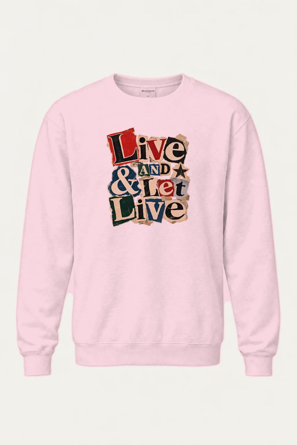 "Live & Let Live" Heavy Blend Unisex Crewneck Sweatshirt | Gildan 18000