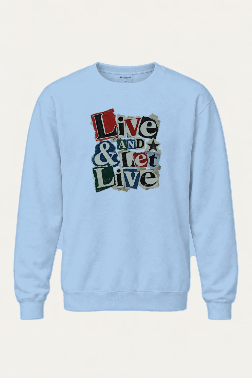 "Live & Let Live" Heavy Blend Unisex Crewneck Sweatshirt | Gildan 18000