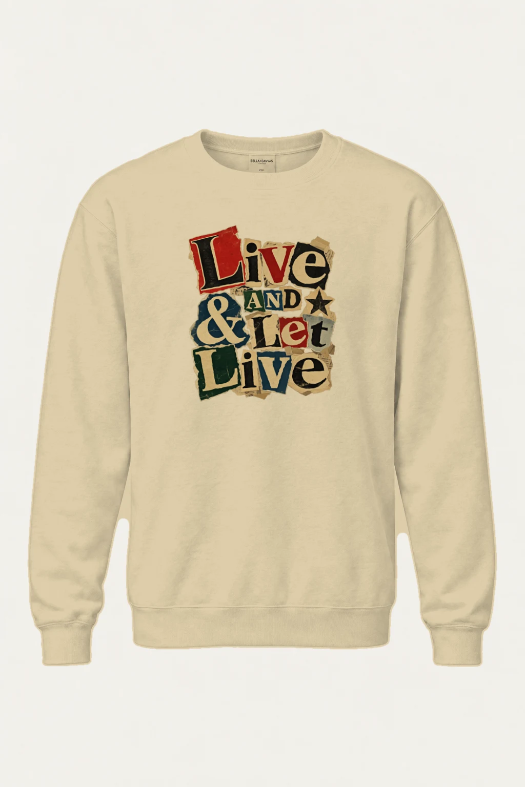 "Live & Let Live" Heavy Blend Unisex Crewneck Sweatshirt | Gildan 18000