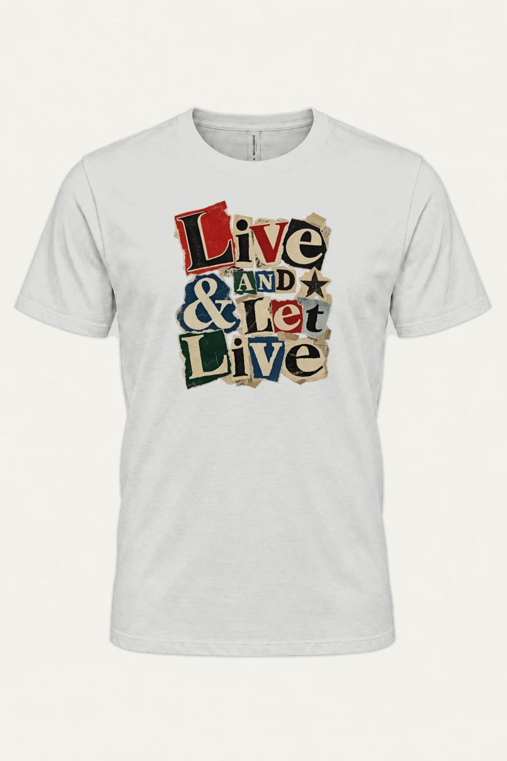 "Live & Let Live" Heavyweight Unisex Crewneck T-shirt | Gildan 5000