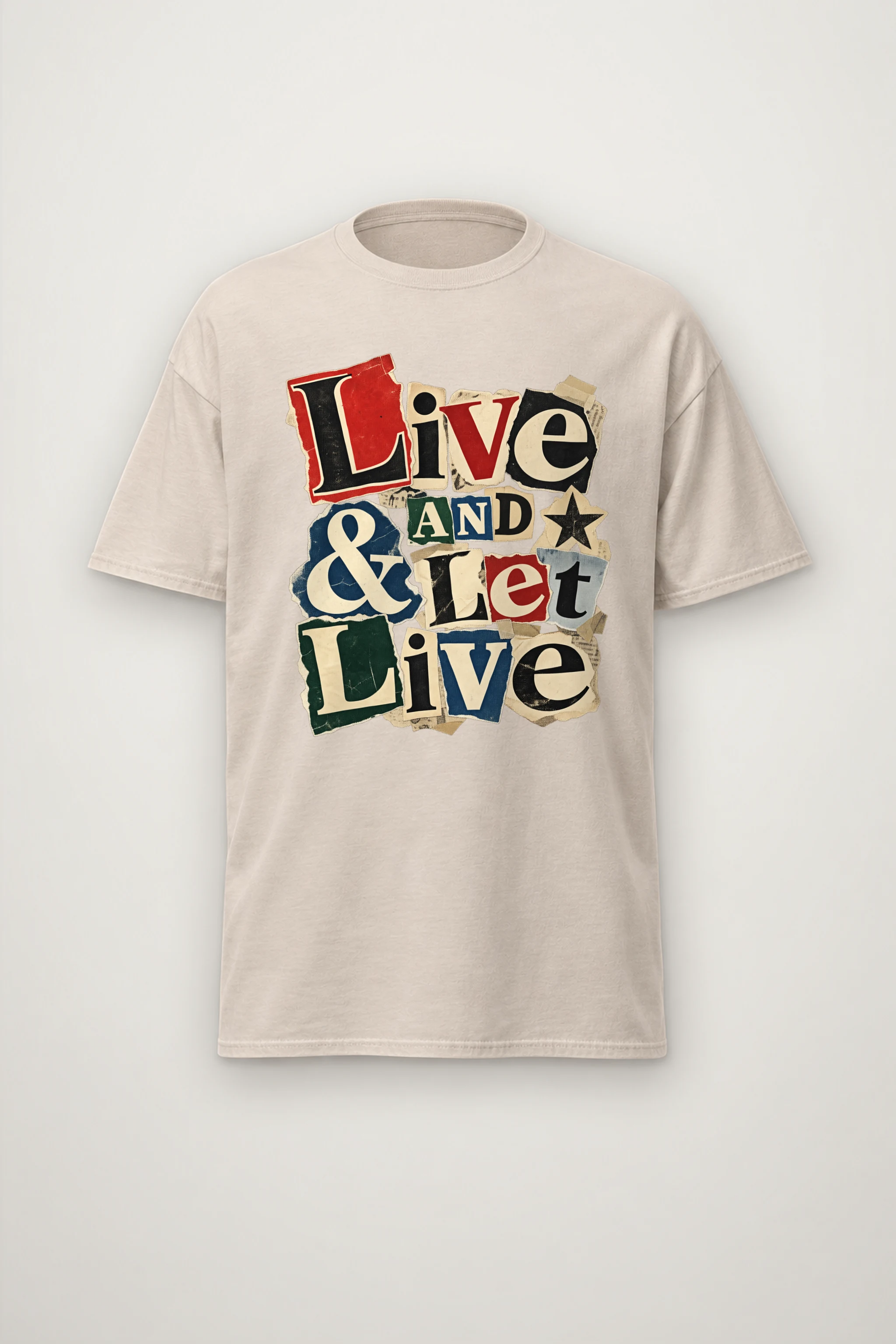 "Live & Let Live" Heavyweight Unisex Crewneck T-shirt