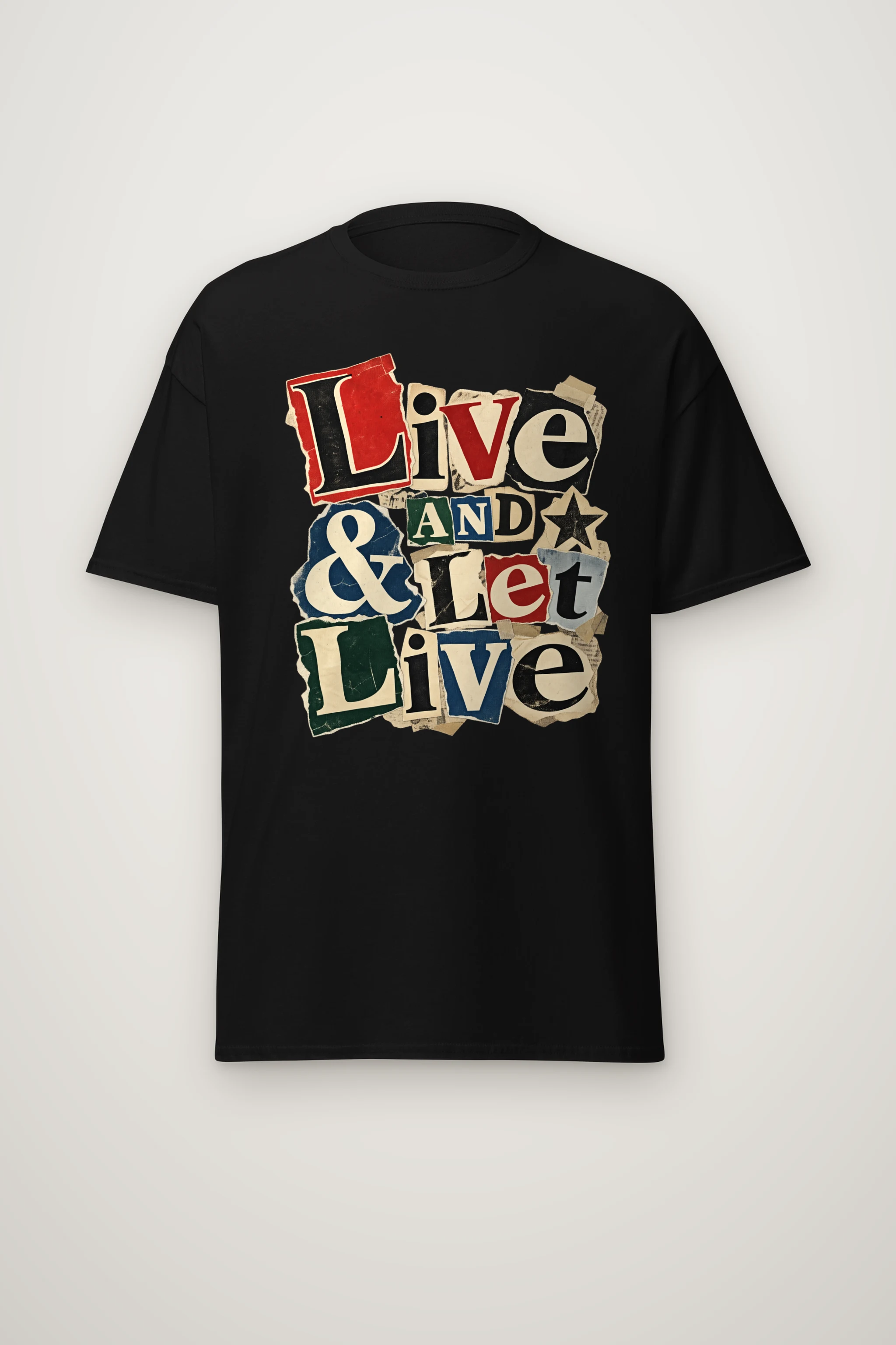 "Live & Let Live" Heavyweight Unisex Crewneck T-shirt