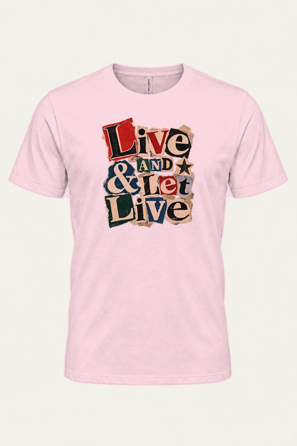 "Live & Let Live" Heavyweight Unisex Crewneck T-shirt | Gildan 5000