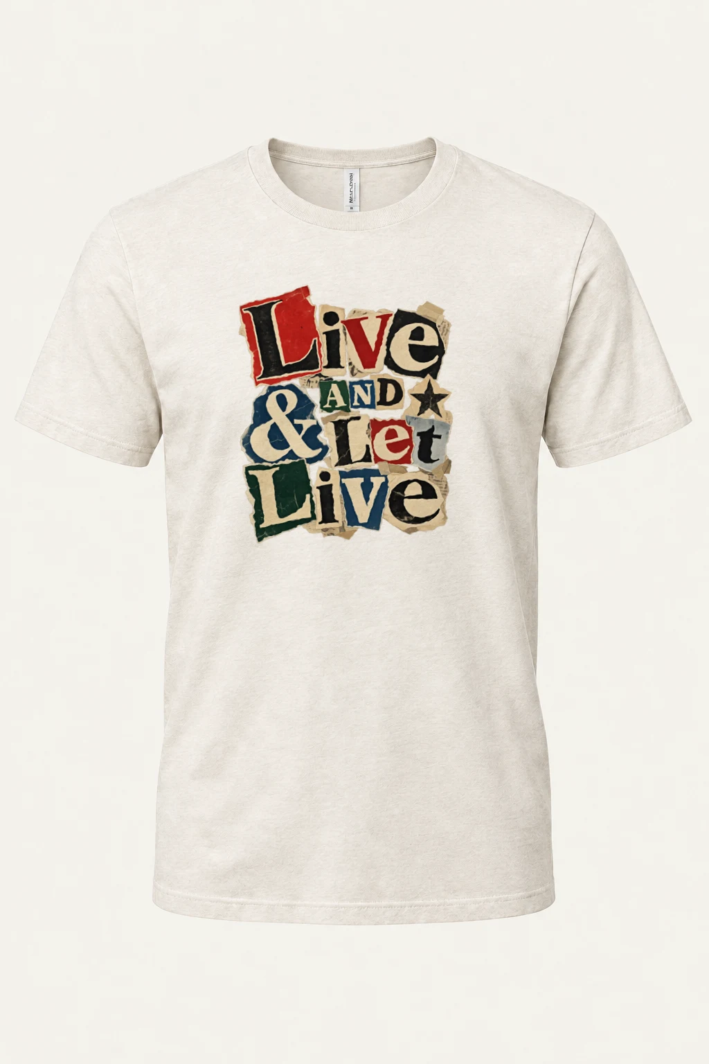 "Live & Let Live" Heavyweight Unisex Crewneck T-shirt | Gildan 5000