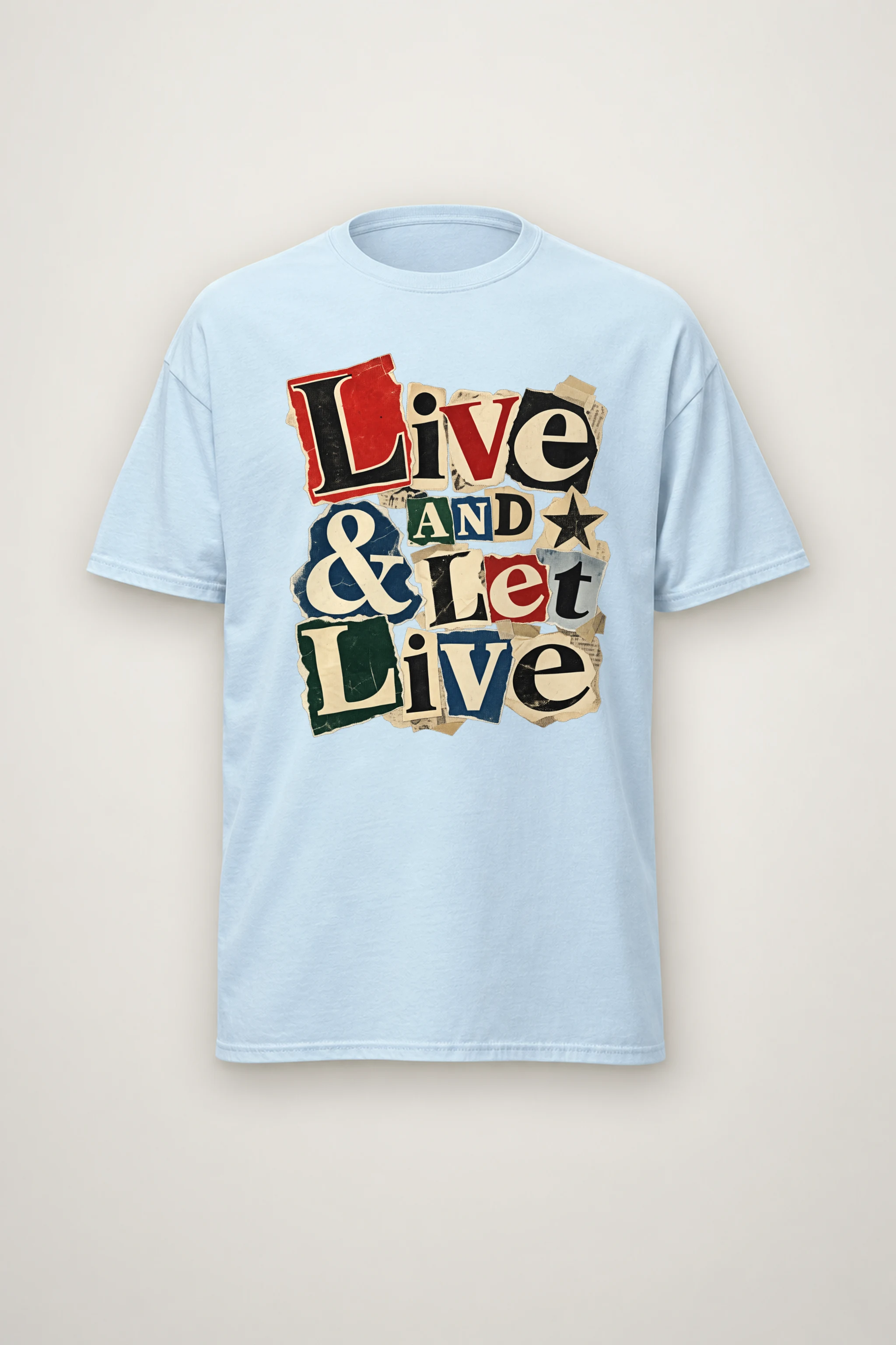 "Live & Let Live" Heavyweight Unisex Crewneck T-shirt