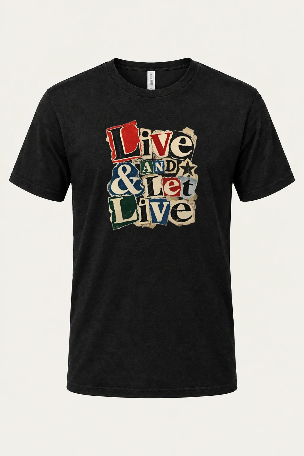 "Live & Let Live" Heavyweight Unisex Crewneck T-shirt | Gildan 5000