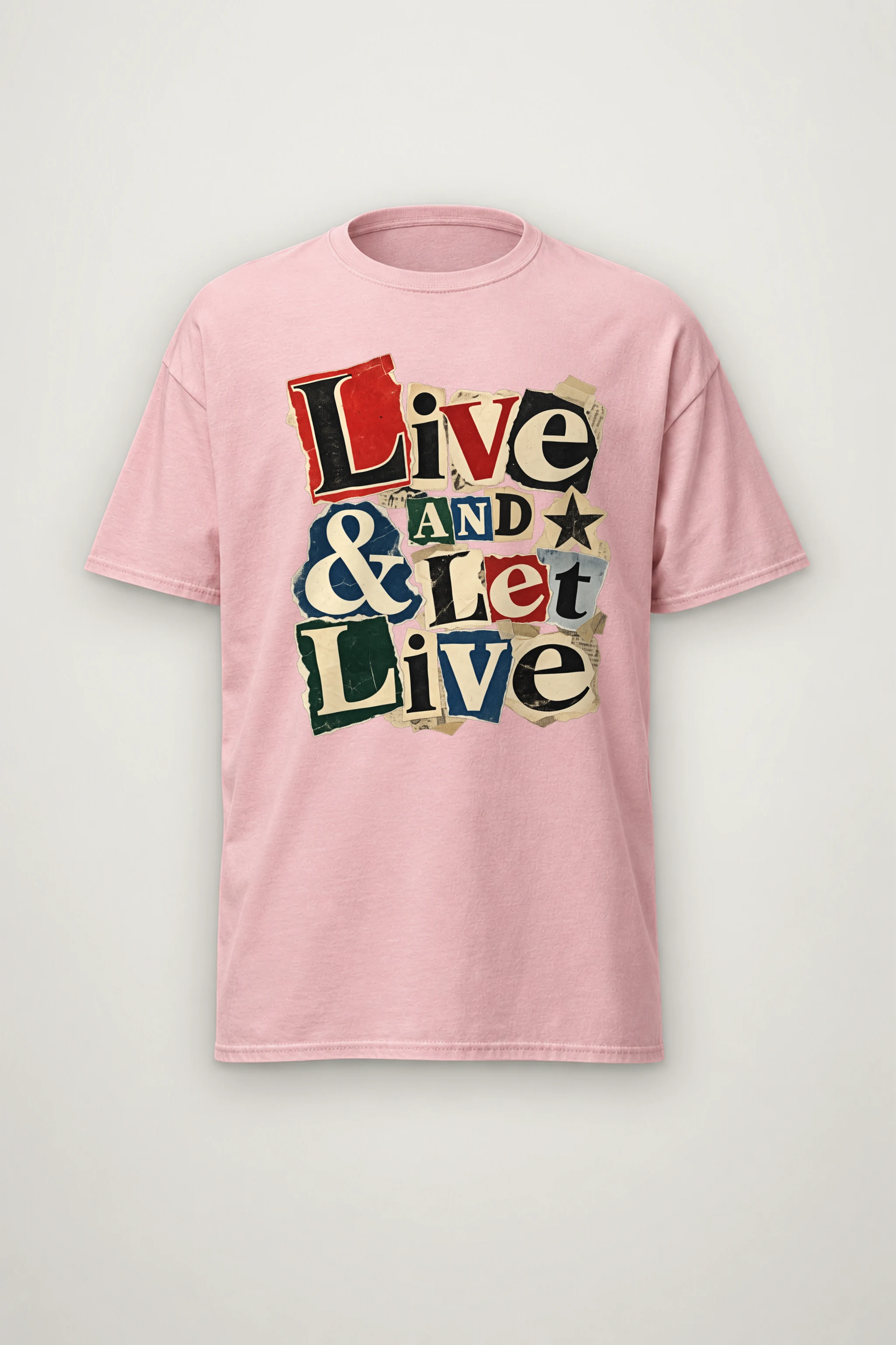 "Live & Let Live" Heavyweight Unisex Crewneck T-shirt