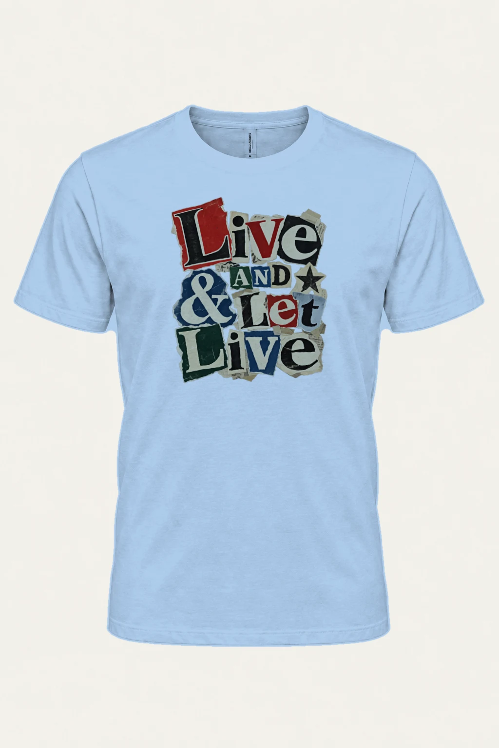 "Live & Let Live" Heavyweight Unisex Crewneck T-shirt | Gildan 5000