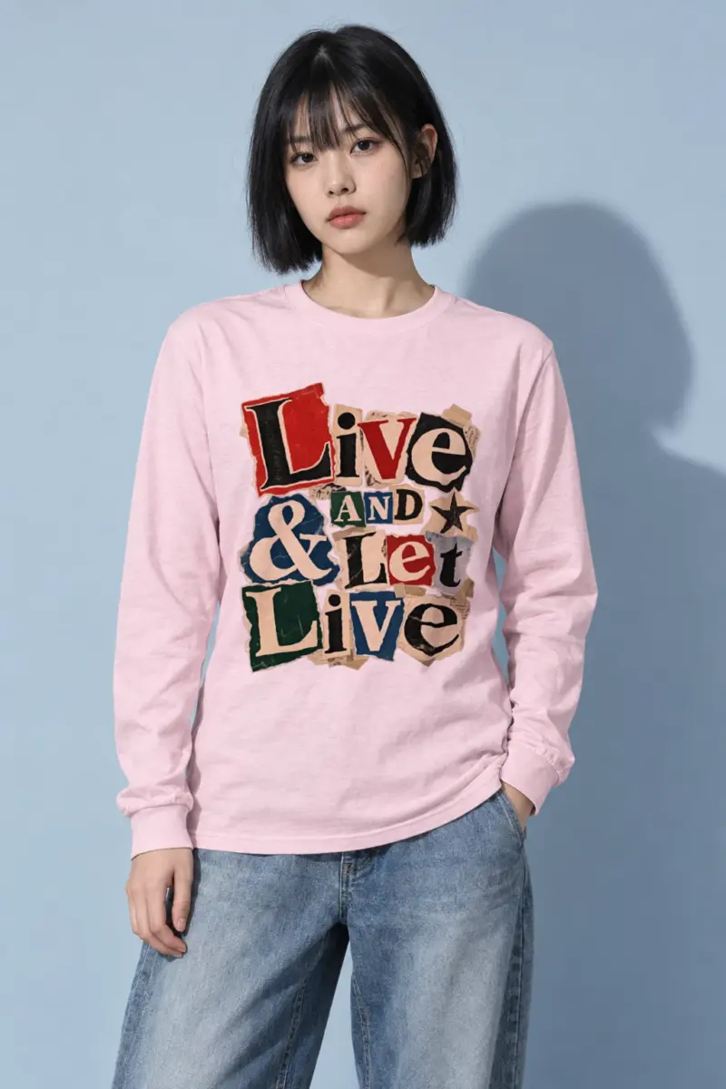 "Live & Let Live" Unisex Longsleeve T-shirt | Gildan 2400