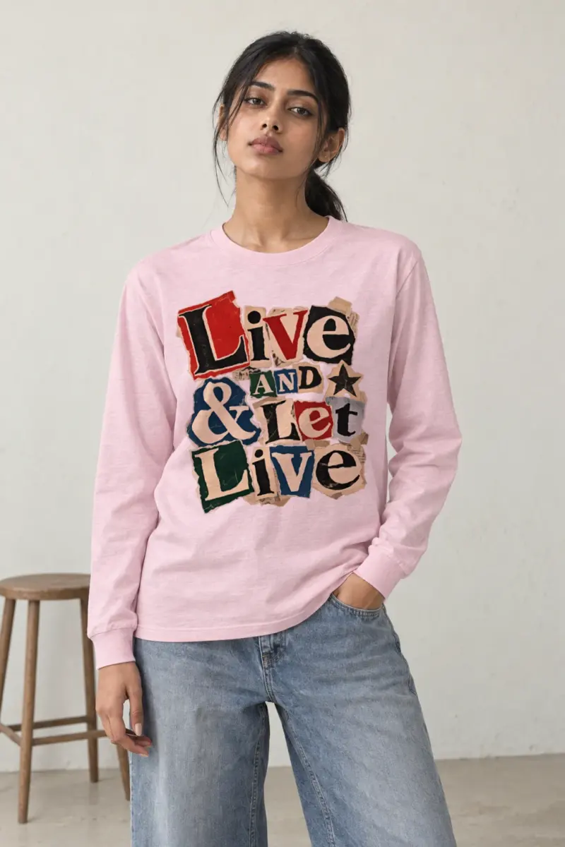 "Live & Let Live" Unisex Longsleeve T-shirt | Gildan 2400