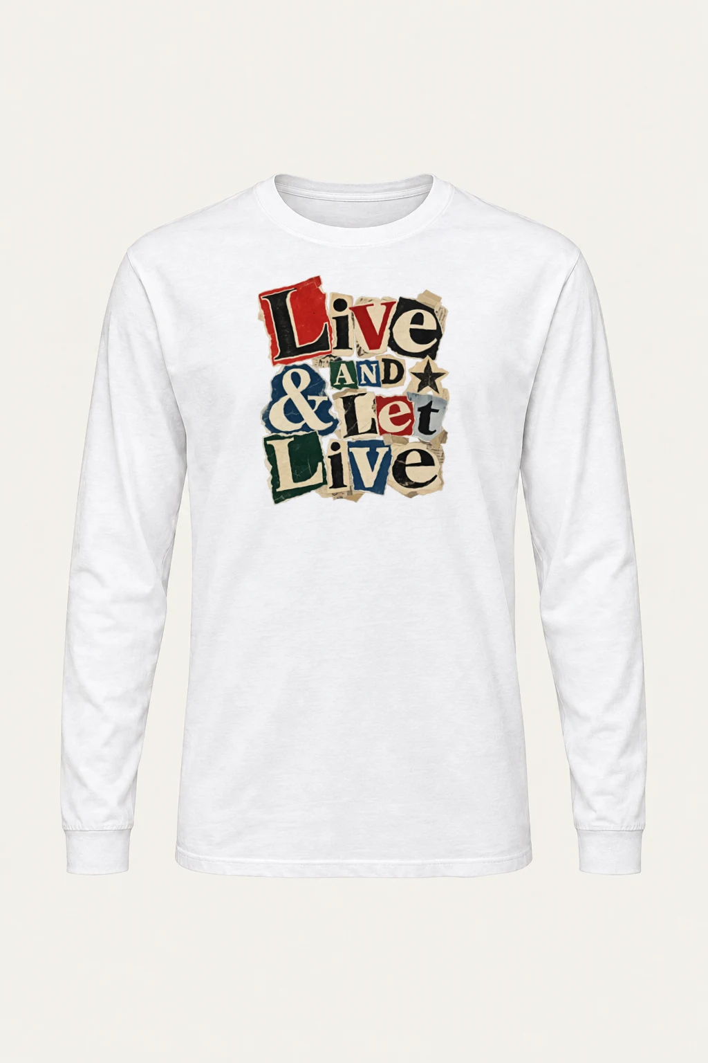 "Live & Let Live" Unisex Longsleeve T-shirt | Gildan 2400