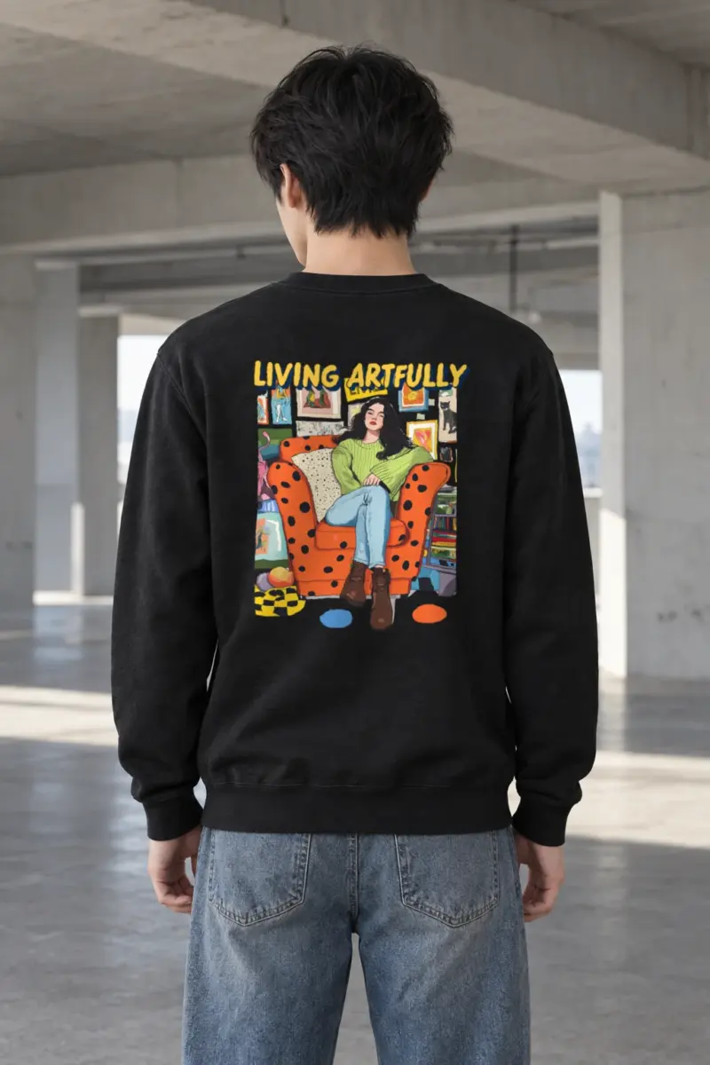 "Living Artfully" Heavy Blend Unisex Crewneck Sweatshirt