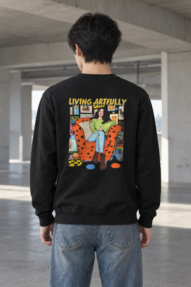 "Living Artfully" Heavy Blend Unisex Crewneck Sweatshirt