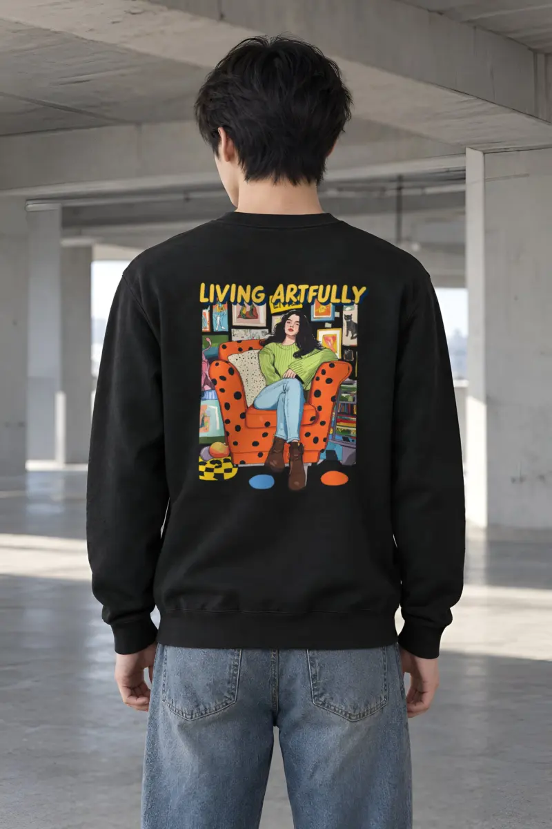 "Living Artfully" Heavy Blend Unisex Crewneck Sweatshirt