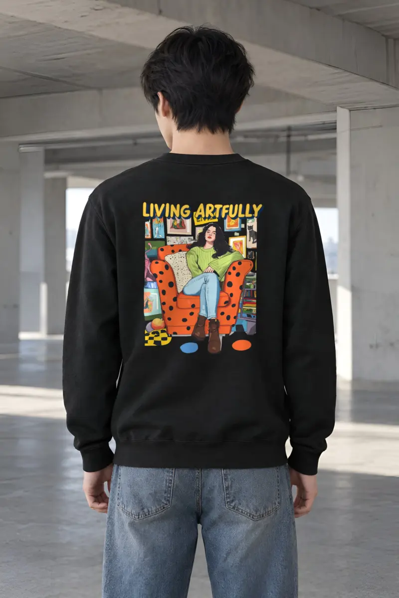 "Living Artfully" Heavy Blend Unisex Crewneck Sweatshirt