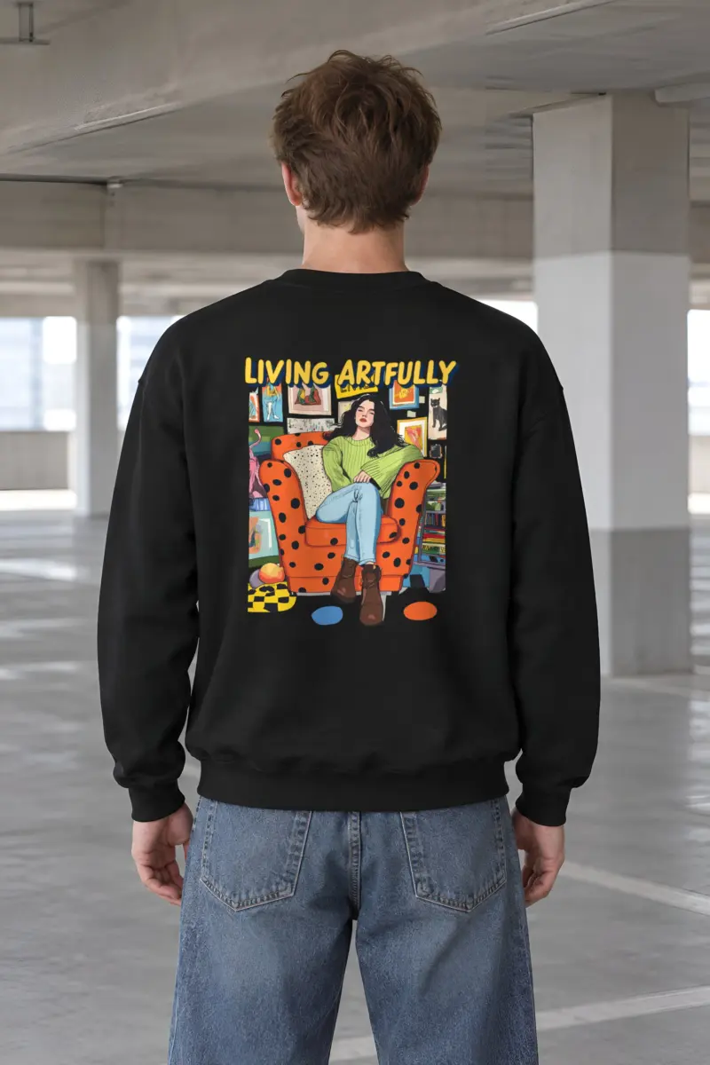 "Living Artfully" Heavy Blend Unisex Crewneck Sweatshirt