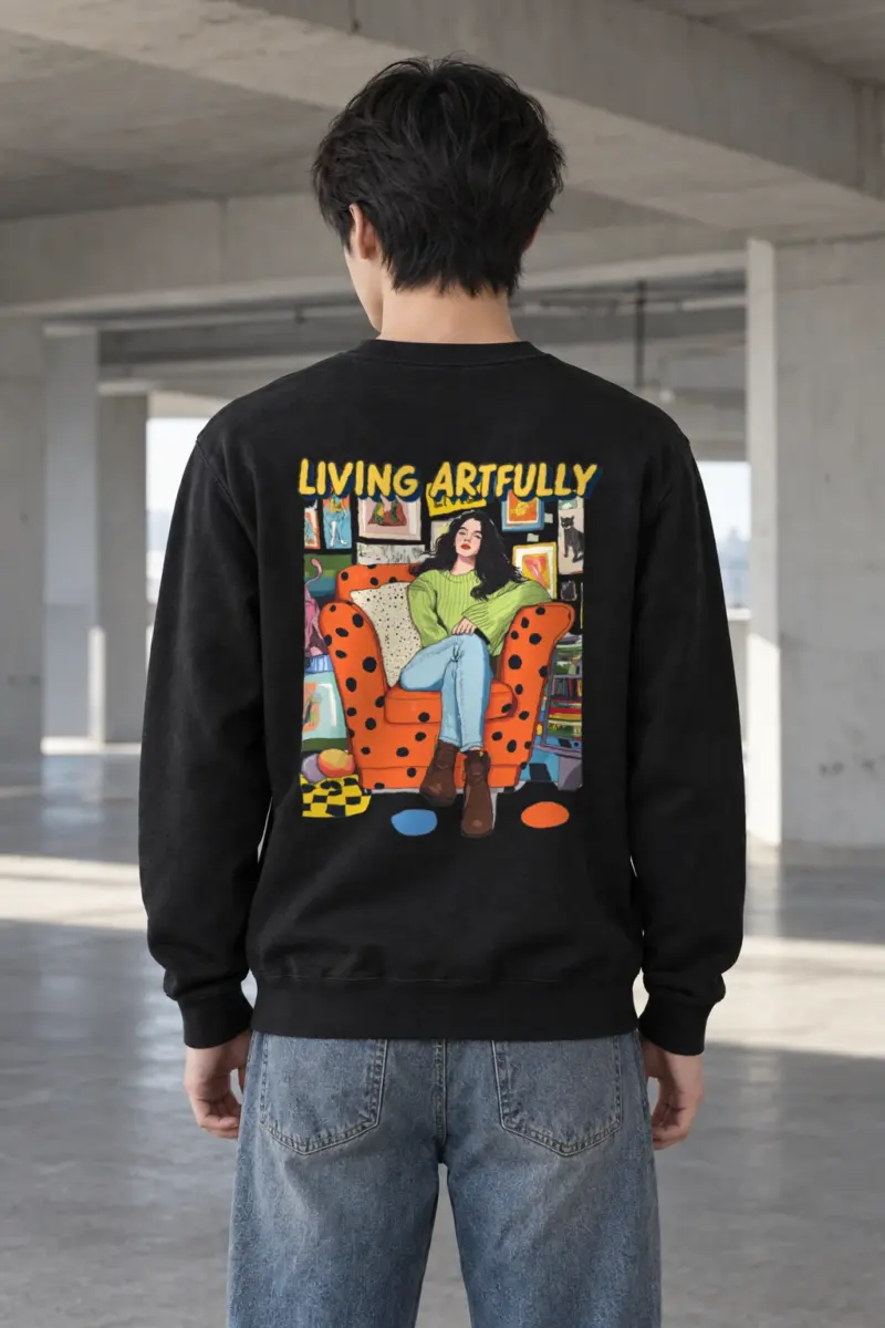 "Living Artfully" Heavy Blend Unisex Crewneck Sweatshirt