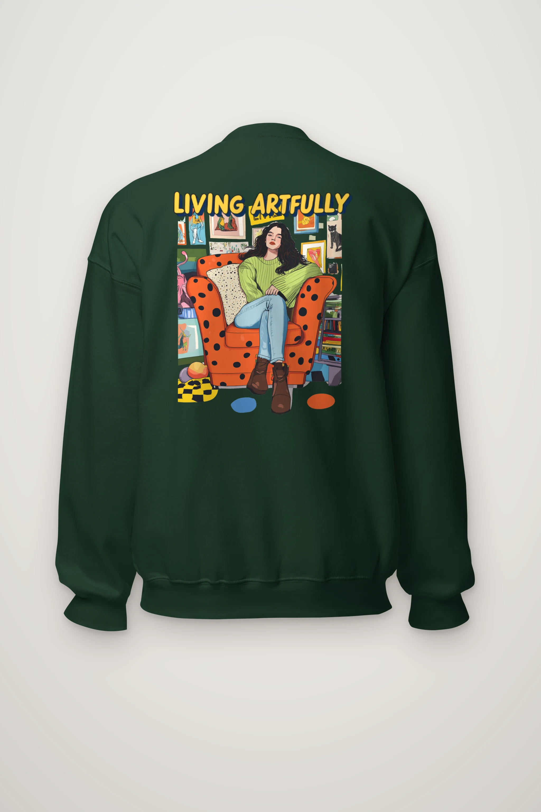 "Living Artfully" Heavy Blend Unisex Crewneck Sweatshirt