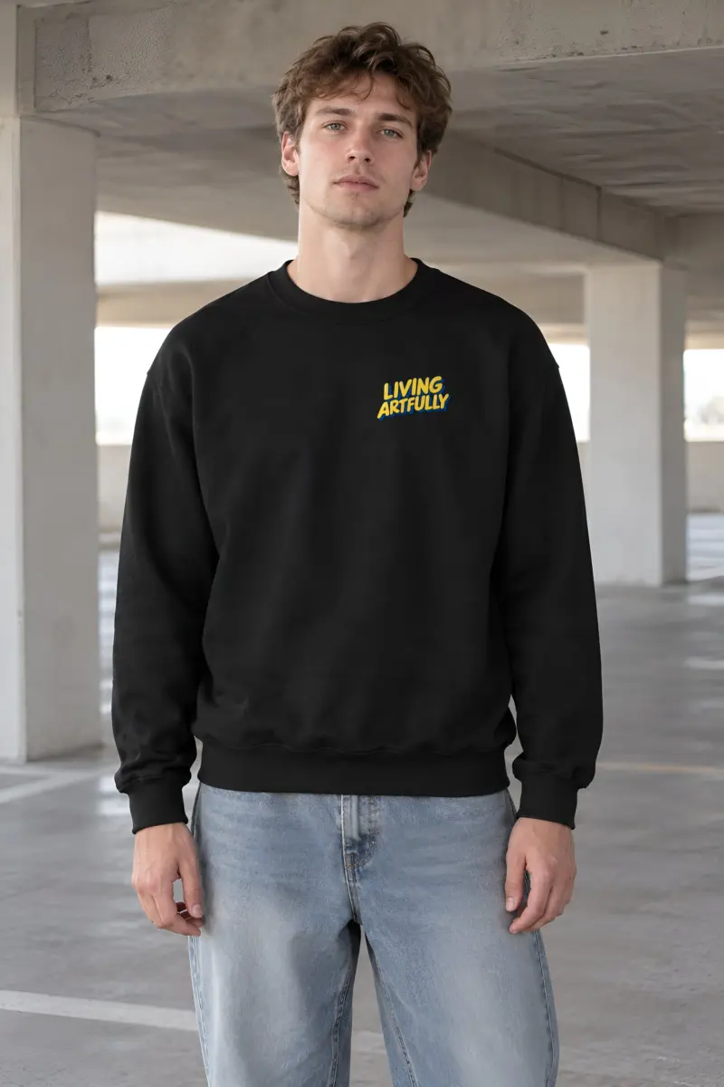 "Living Artfully" Heavy Blend Unisex Crewneck Sweatshirt