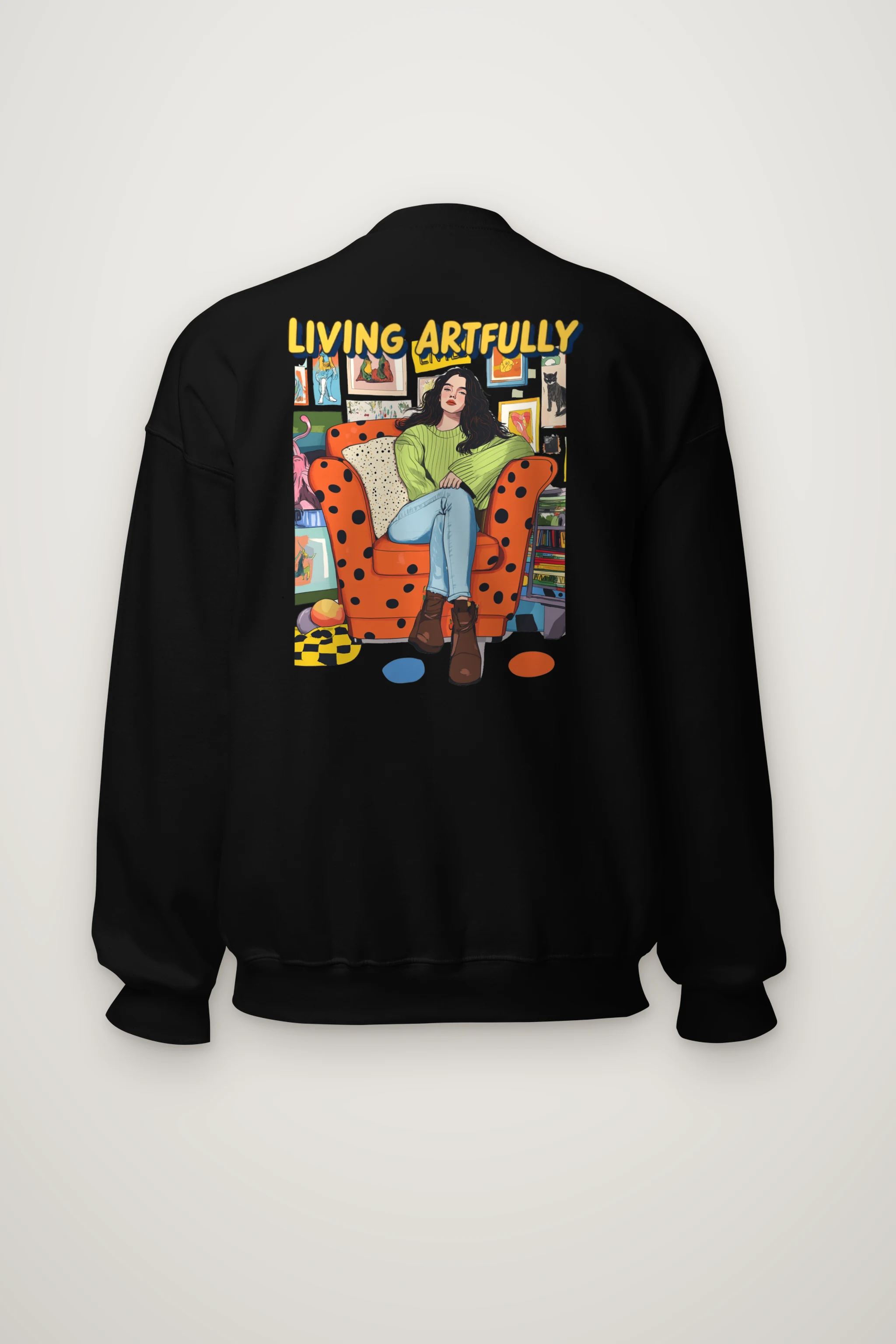 "Living Artfully" Heavy Blend Unisex Crewneck Sweatshirt