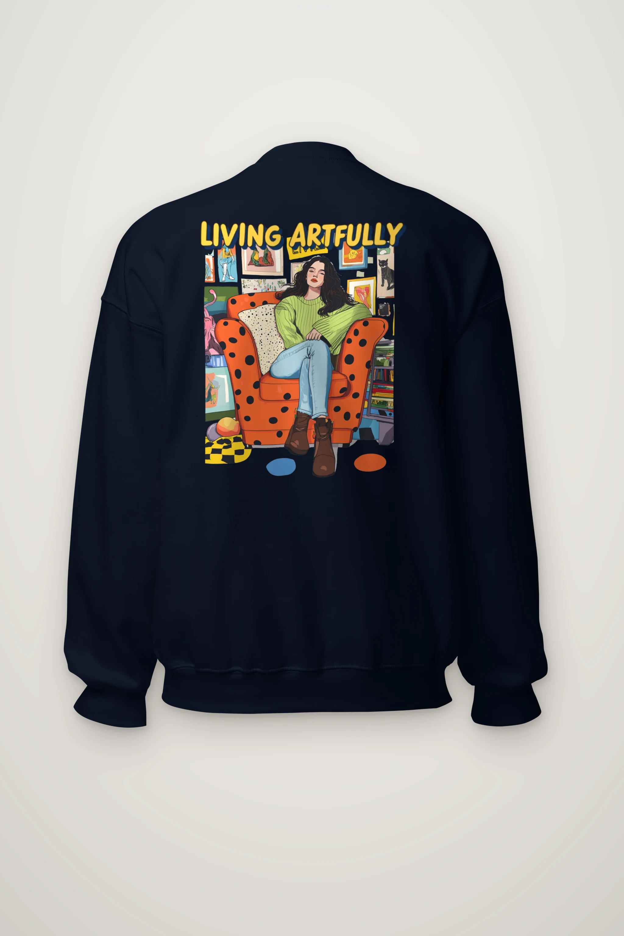 "Living Artfully" Heavy Blend Unisex Crewneck Sweatshirt