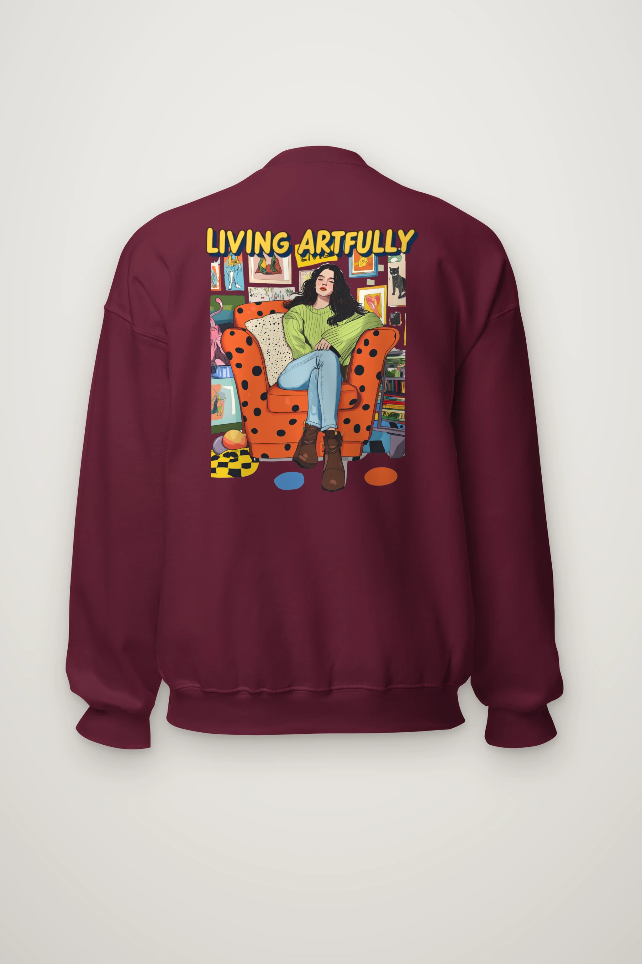 "Living Artfully" Heavy Blend Unisex Crewneck Sweatshirt