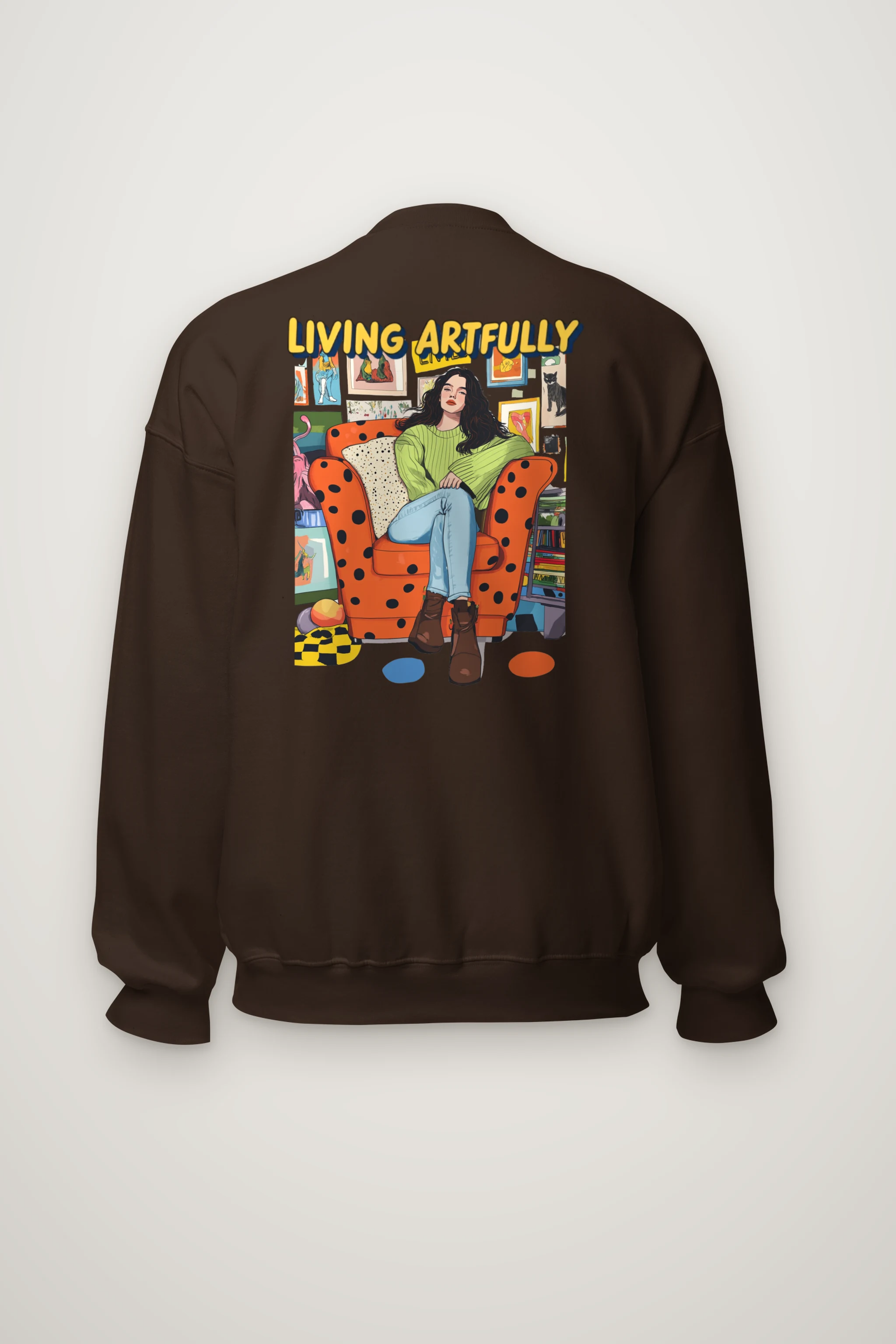 "Living Artfully" Heavy Blend Unisex Crewneck Sweatshirt