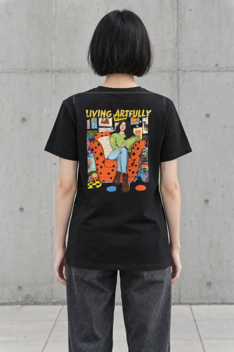 "Living Artfully" Heavyweight Unisex Crewneck T-shirt