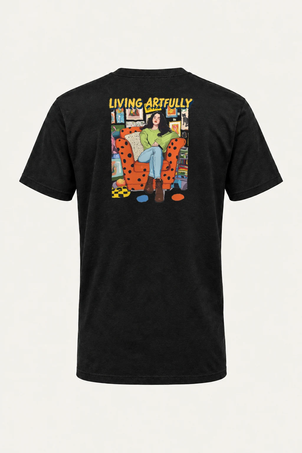 "Living Artfully" Heavyweight Unisex Crewneck T-shirt | Gildan 5000