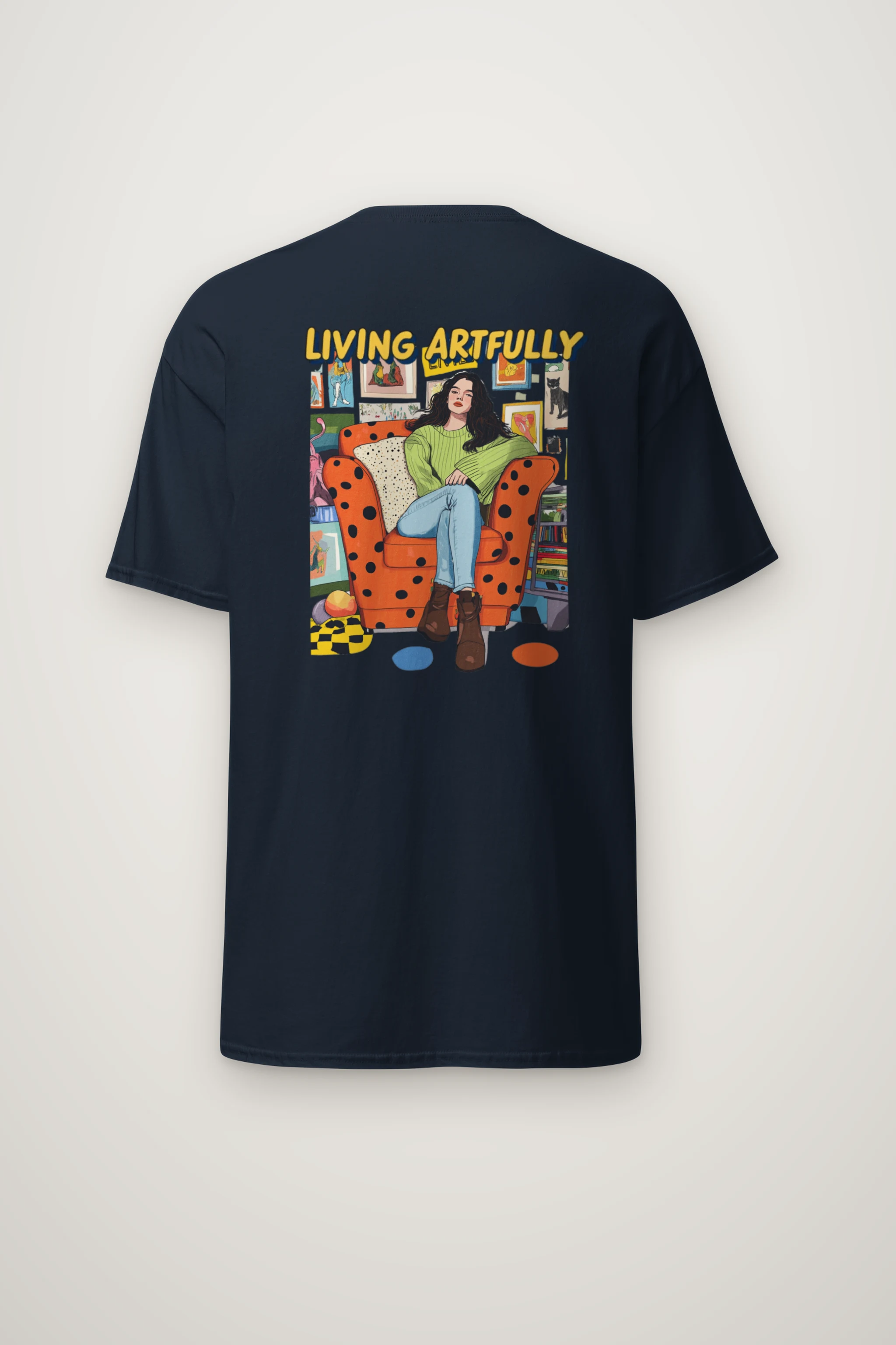 "Living Artfully" Heavyweight Unisex Crewneck T-shirt