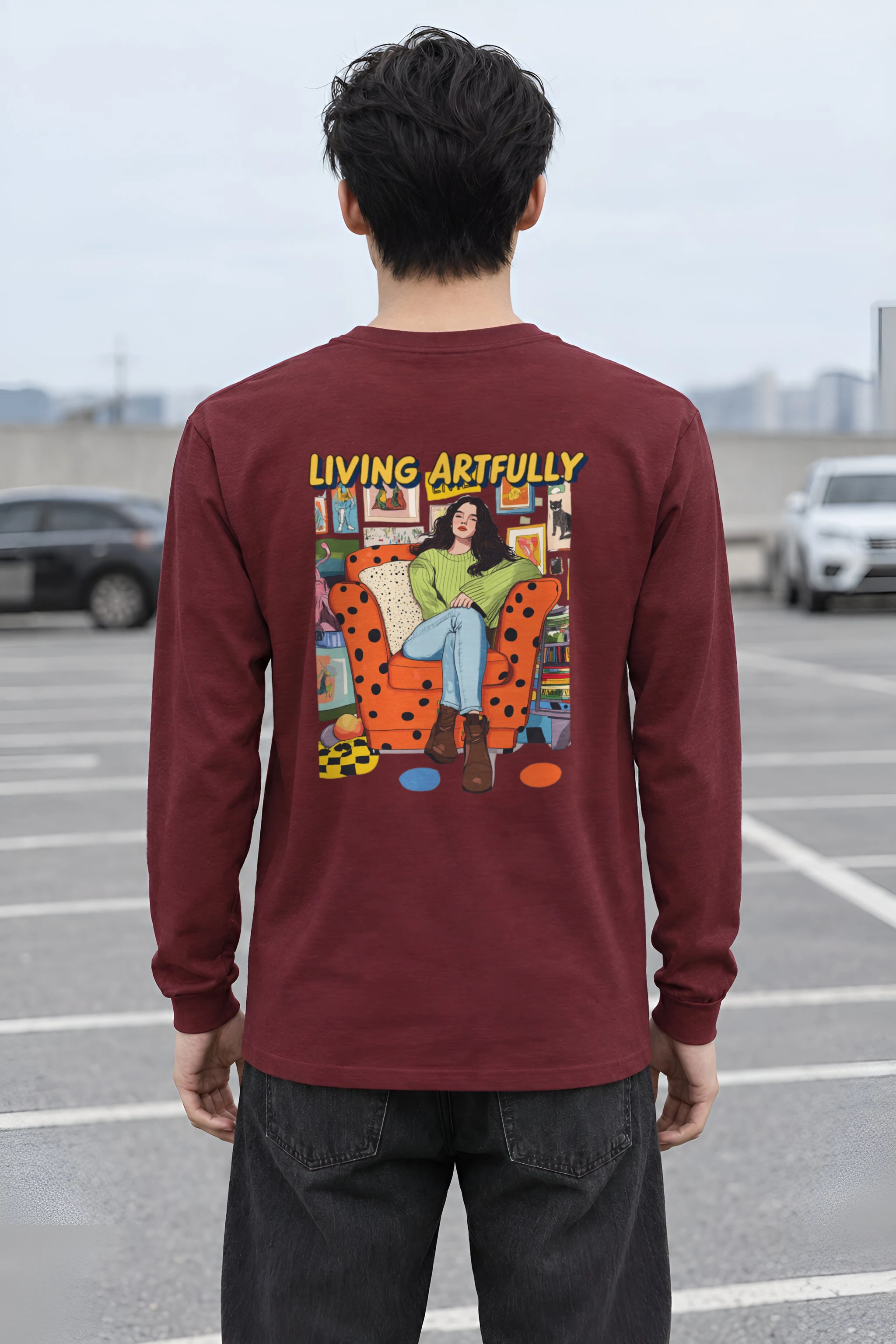 "Living Artfully" Unisex Longsleeve T-shirt