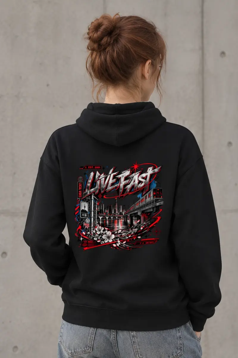 "Seoul Subway Scene" Heavy Blend Unisex Pullover Hoodie