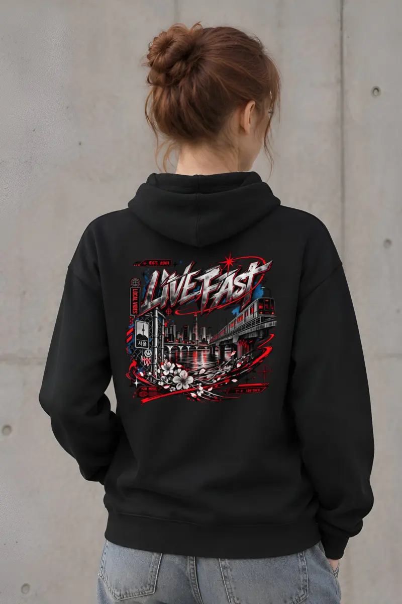 "Seoul Subway Scene" Heavy Blend Unisex Pullover Hoodie